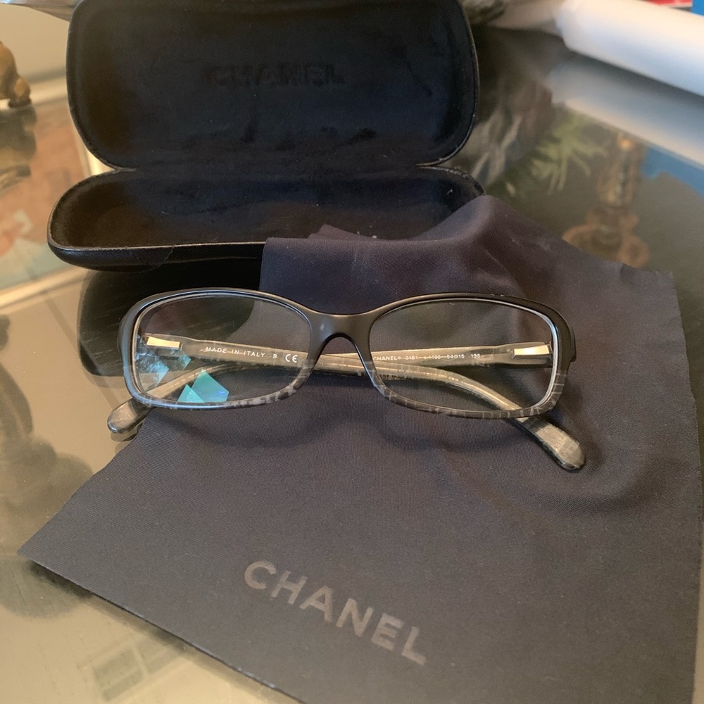 Chanel tortoise square eyeglasses